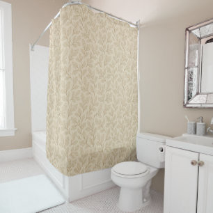 Elegant Fall Leaves   Boho Minimalist Farmhouse Shower Curtain