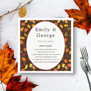 Elegant Fall Leaves Country Autumn Floral Wedding Napkins