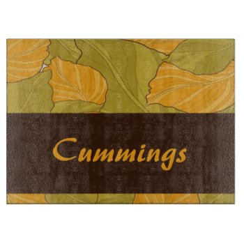 Elegant Fall Leaves Cutting Board by KitchenShoppe at Zazzle