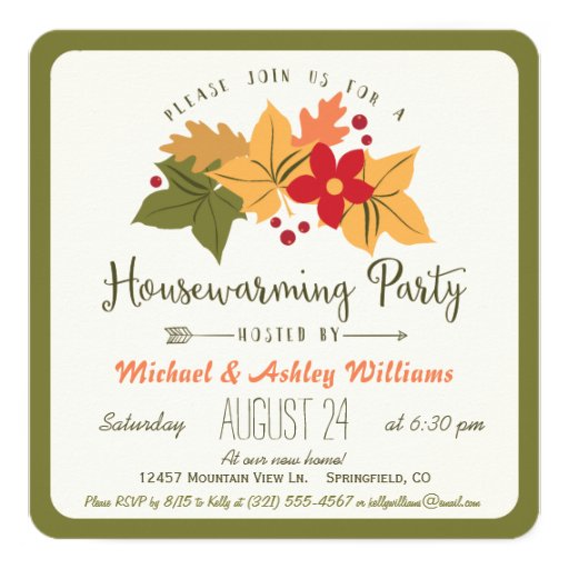 Fall Housewarming Party Invitations 2