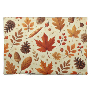 Elegant Fall Pattern Cloth Placemat