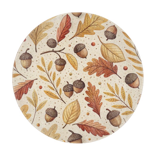 Elegant Fall Pattern Cutting Board (Front)