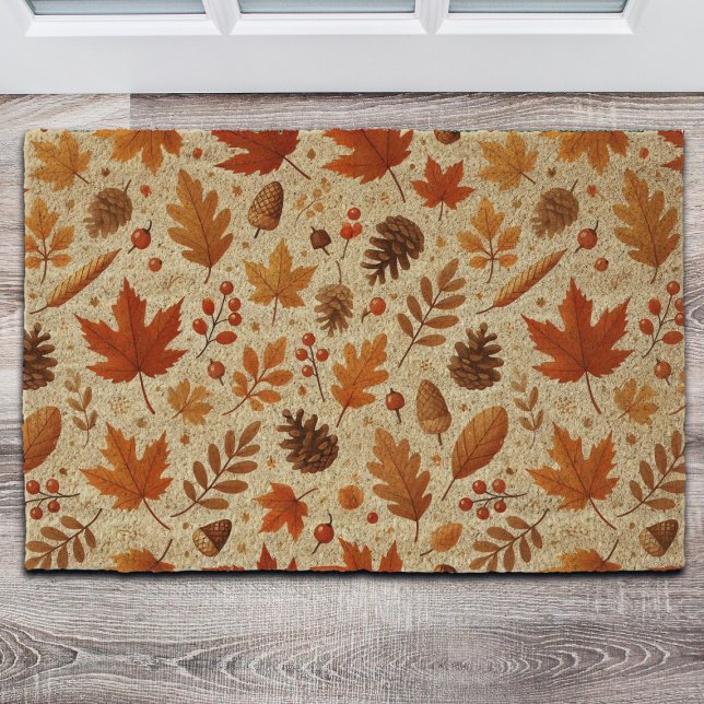 Elegant Fall Pattern Fiber Doormat (Creator Uploaded)