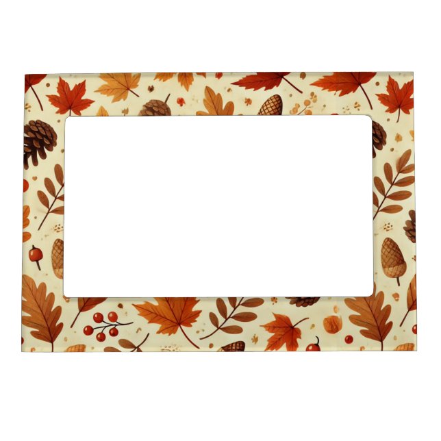Elegant Fall Pattern Magnetic Frame (Front)