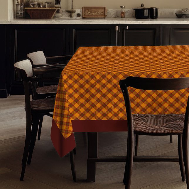 Elegant Fall Plaid Tablecloth Rustic Checkered Art (Elegant Fall Plaid Tablecloth Rustic Checkered Art)