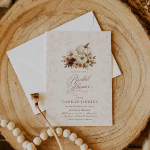 Elegant Fall Pumpkin Bridal Shower Invitation