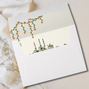 Elegant Fall Thanksgiving Dinner Party Envelope