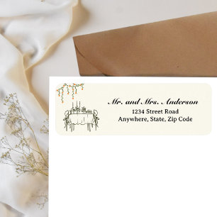 Elegant Fall Thanksgiving Return Address Label