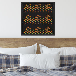 Elegant Fall Tree & Leaf Stylish Canvas Print