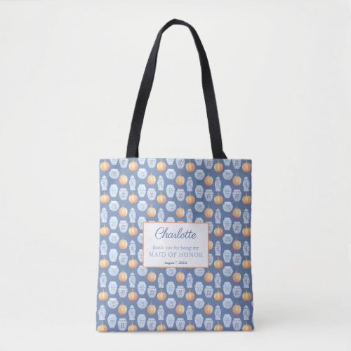 Elegant Fall Wedding Bridesmaid Thank You Tote Bag