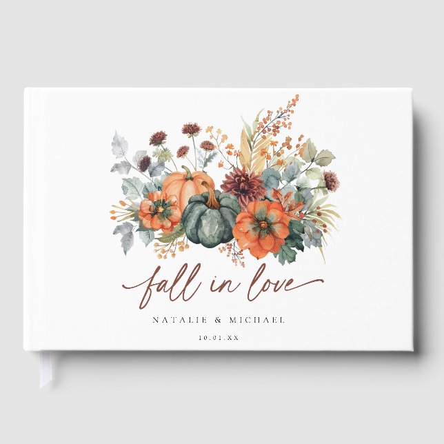 Elegant Fall Wedding Guest Book (Front)