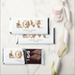 Elegant Fall Wedding Hershey Bar Favors<br><div class="desc">Elegant Hershey's Chocolate Bar Favor. This elegant and rustic wedding favor features hand-painted watercolor burnt orange and terracotta leaves,  cream and beige dahlias,  and beautiful rust-colored roses perfect for a fall or autumn wedding!</div>