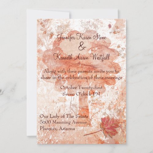Elegant Fall Wedding Invitation