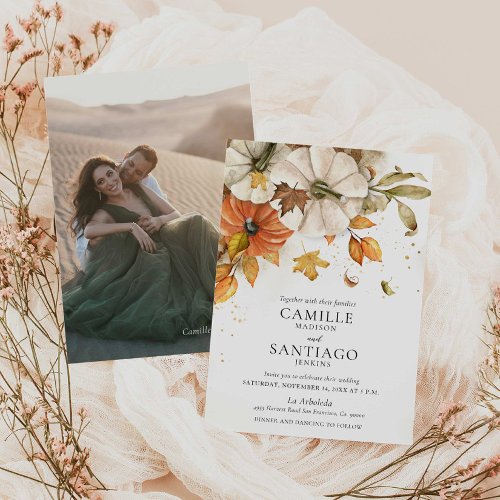 Elegant Fall Wedding Invitation