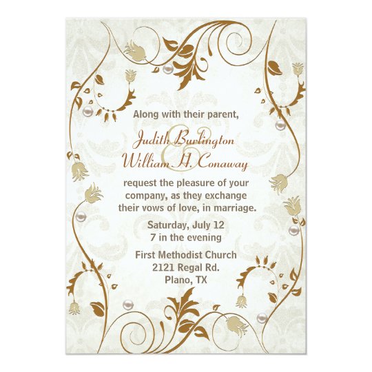 Elegant Fall Wedding Invitation