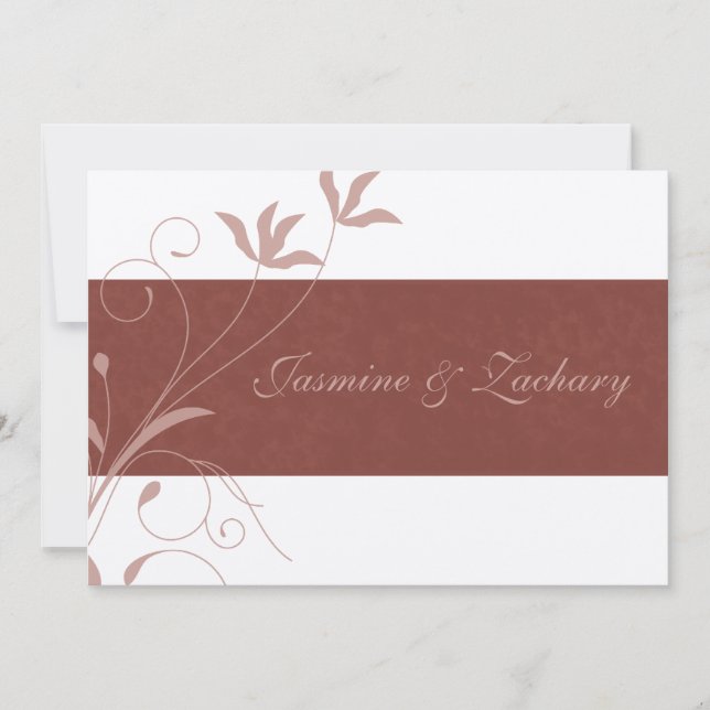 Elegant Fall Wedding Invitations (Front)