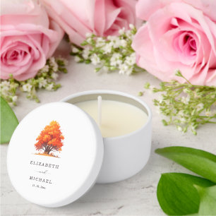 Elegant Fall Wedding Rustic Autumn Tree Wedding  Mini Candle Favors
