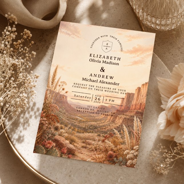 Elegant Fall Western Wedding Invitation (Creator Uploaded)