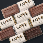 Elegant Fall Wildflower Wedding Love  Hershey's Miniatures<br><div class="desc">An elegant Hershey's chocolate miniature perfect as a wedding favor featuring a serif font quoting "LOVE"  embellished with watercolor fall wildflowers and botanical. You can personalize the names and date.</div>