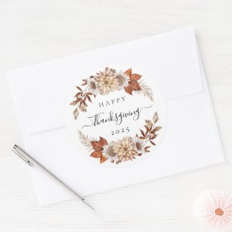 Elegant Fall Wreath Happy Thanksgiving