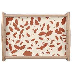 Elegant Falling Leaves Friendsgiving Serving Tray