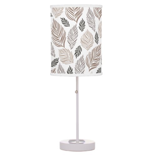 Elegant Falling Leaves Pattern Table Lamp