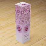 Elegant Falling Rose Gold Glitter 100th Birthday Wine Box