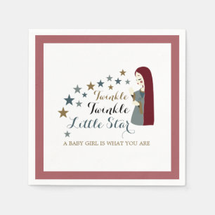 Elegant Falling Stars, Baby Shower Napkins