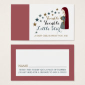 Elegant Falling Stars, Baby Shower Raffle Ticket (Front & Back)