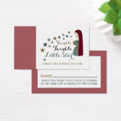 Elegant Falling Stars, Baby Shower Raffle Ticket (Desk)