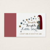 Elegant Falling Stars, Baby Shower Raffle Ticket (Front)
