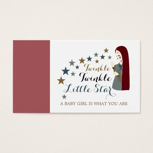 Elegant Falling Stars, Baby Shower Raffle Ticket (Front)