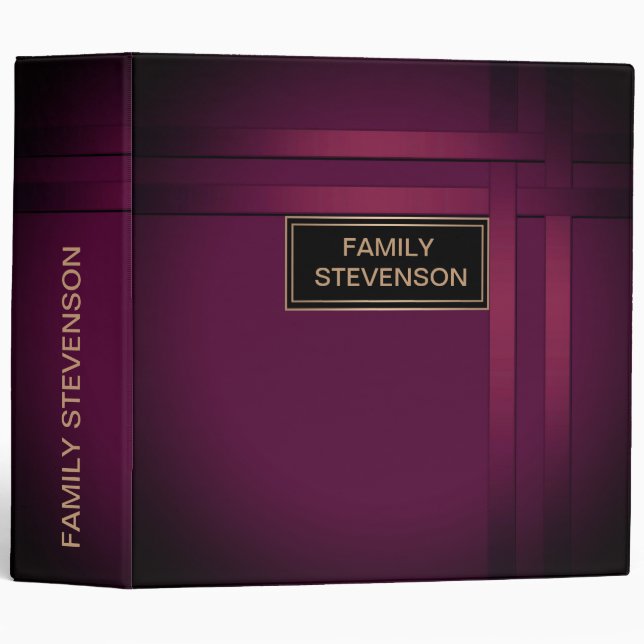 Elegant, family album, family, album 3 ring binder (Front/Spine)