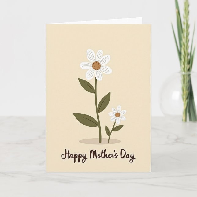 Elegant Family Bloom Mothers Card (Front)