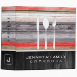 Elegant Family Cookbook Wood Look #2 Binder