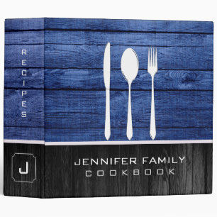 Elegant Family Cookbook Wood Look #33 Binder