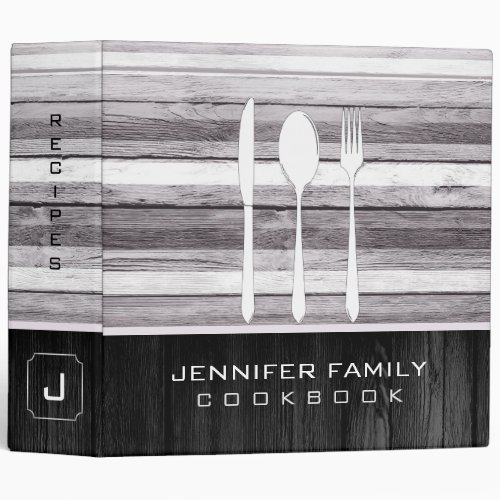Elegant Family Cookbook Wood Look 9 3 Ring Binder