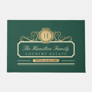 Elegant Family Home Gold Brunswick Heritage Green  Doormat