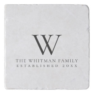 Elegant Family Home Monogram Trivet