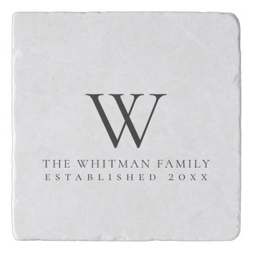 Elegant Family Home Monogram Trivet