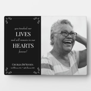 Elegant Family Memorial Photo Remembrance Plaque