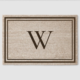 Elegant Family Monogram Fiber Doormat
