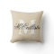 Elegant family name monogram lumbar pillow cushion