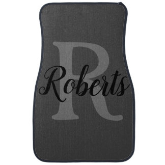 Elegant Family Name Monogrammed Car Floor Mat