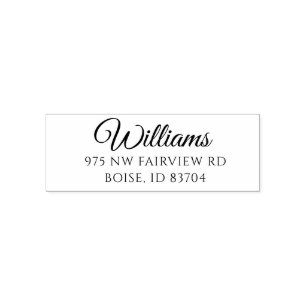 Elegant Family Name Return Address Self-inking Stamp