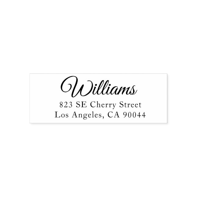 Elegant Family Name Return Address Self-inking Stamp (Design)