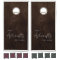 Elegant Family Name Wedding Dark Wood Anniversary