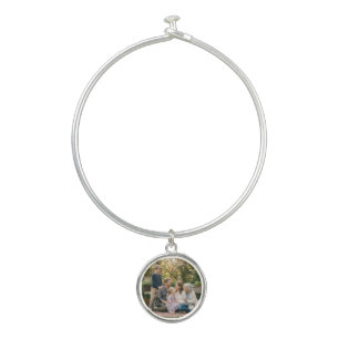 Elegant Family Photo Personalized  Bangle Bracelet