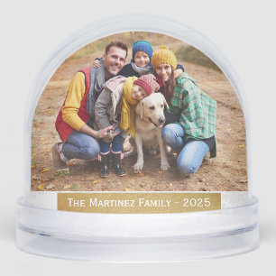 Elegant Family Photo Quotes Christmas Snow Globe