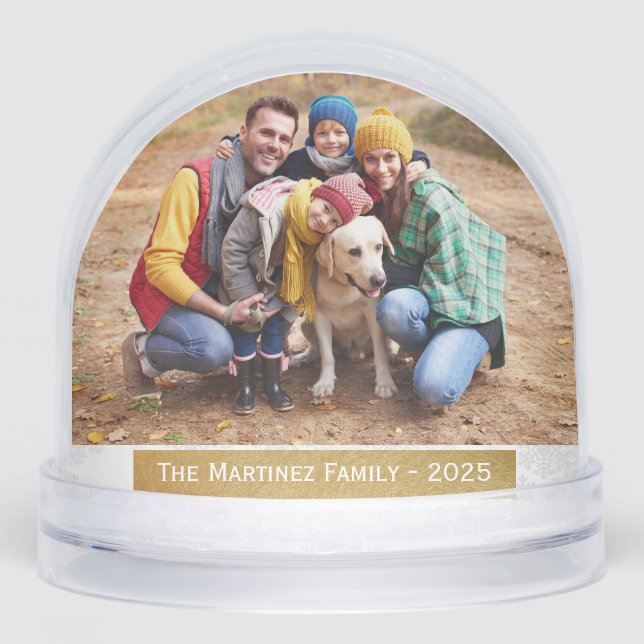 Elegant Family Photo Quotes Christmas  Snow Globe (Front)